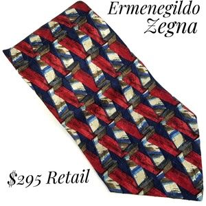 Ermenegildo Zegna Silk Colorful Mens Designer Tie